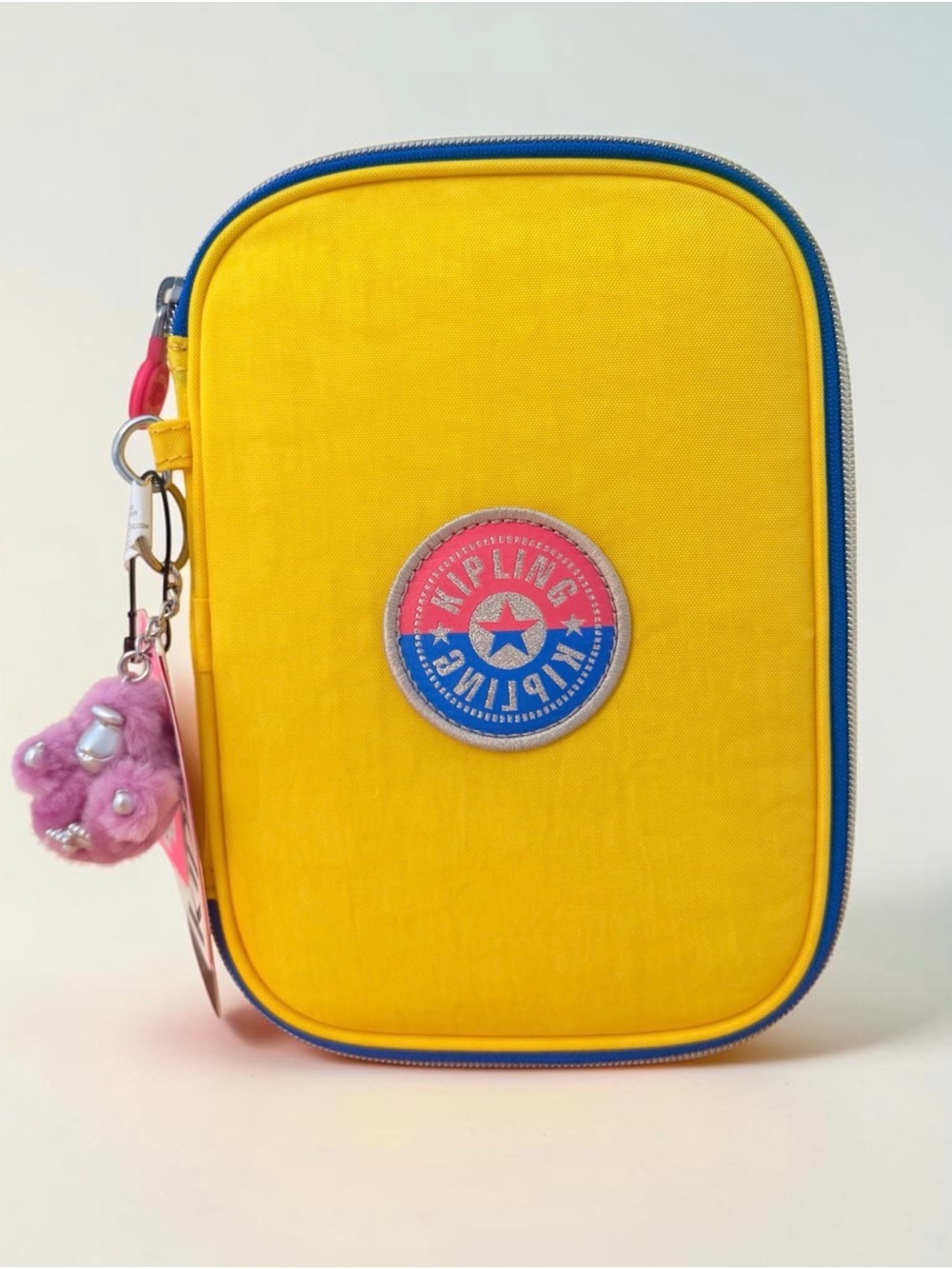 Kipling 100 Pens Case College Accessories Cosmetic Bag Yellow